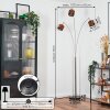 Cando Lampa stojąca Nikiel matowy, Czarny, 3-punktowe