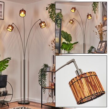 Cando Lampa stojąca Nikiel matowy, Czarny, 3-punktowe