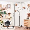 Soungou Lampa stojąca Chrom, Czarny, Biały, 3-punktowe