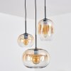 Apedo lampa wisząca, lampa wisząca, lampa wisząca kaskadowa bursztynowy, przezroczysty, 3-punktowe