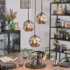 Ripoll lampa wisząca, kula świetlna, lampa wisząca kaskadowa chrom, przydymiony, 3-punktowe