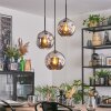 Ripoll lampa wisząca, kula świetlna, lampa wisząca kaskadowa chrom, przydymiony, 3-punktowe