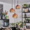 Ripoll lampa wisząca, kula świetlna, lampa wisząca kaskadowa przezroczysty, miedziany, 3-punktowe