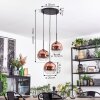 Ripoll Lampa wisząca, Kula świetlna, Lampa wiszącego klastra Przezroczysty, W kolorze miedzi, 3-punktowe