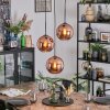 Koyoto lampa wisząca, kula świetlna, lampa wisząca kaskadowa miedziany, 3-punktowe