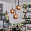 Koyoto lampa wisząca, kula świetlna, lampa wisząca kaskadowa miedziany, 3-punktowe