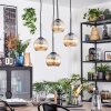 Koyoto lampa wisząca, kula świetlna, lampa wisząca kaskadowa bursztynowy, 4-punktowe