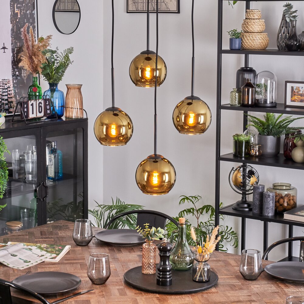 Koyoto Lampa wisząca, Kula świetlna, Lampa wiszącego klastra Złoty, 4-punktowe main product photo