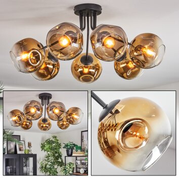 Ripoll Lampa sufitowa, Kula świetlna Złoty, Przezroczysty, 7-punktowe