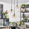 Ripoll lampa wisząca, kula świetlna, lampa wisząca kaskadowa bursztynowy, przezroczysty, 3-punktowe