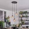 Ripoll lampa wisząca, kula świetlna, lampa wisząca kaskadowa bursztynowy, przezroczysty, 3-punktowe