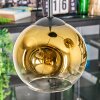 Ripoll lampa wisząca, kula świetlna, lampa wisząca kaskadowa złoty, przezroczysty, 3-punktowe