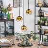 Ripoll lampa wisząca, kula świetlna, lampa wisząca kaskadowa złoty, przezroczysty, 3-punktowe