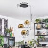 Ripoll lampa wisząca, kula świetlna, lampa wisząca kaskadowa złoty, przezroczysty, 3-punktowe