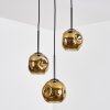 Ripoll lampa wisząca, kula świetlna, lampa wisząca kaskadowa złoty, 3-punktowe