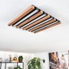 Tandragee Lampa sufitowa, Panel LED Wygląd drewna, Czarny, 1-punktowy