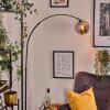 Ripoll lampa stojąca, lampa podłogowa łukowa czarny, 1-punktowy