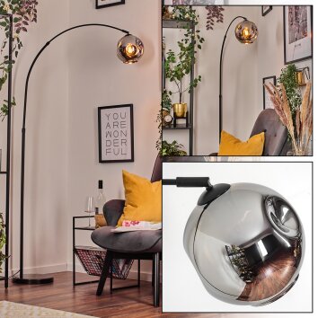 Ripoll Lampa stojąca, Lampy łukowe Czarny, 1-punktowy