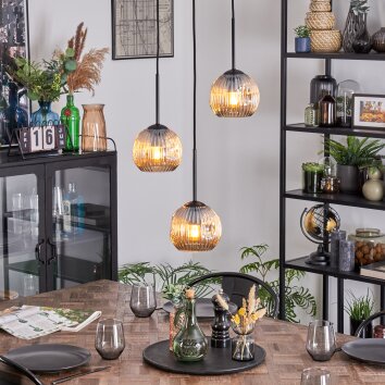 Ripoll Lampa wisząca, Kula świetlna, Lampa wiszącego klastra W kolorze bursztynu, 3-punktowe Ripoll Lampa wisząca, Kula świetlna, Lampa wiszącego klastra W kolorze bursztynu, 3-punktowe