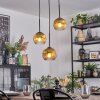 Ripoll lampa wisząca, kula świetlna, lampa wisząca kaskadowa złoty, przezroczysty, 3-punktowe