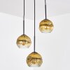Ripoll lampa wisząca, kula świetlna, lampa wisząca kaskadowa złoty, przezroczysty, 3-punktowe