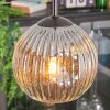 Ripoll lampa wisząca, kula świetlna, lampa wisząca kaskadowa chrom, przezroczysty, przydymiony, 3-punktowe