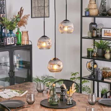 Ripoll Lampa wisząca, Kula świetlna, Lampa wiszącego klastra Chrom, Przezroczysty, Przydymiony, 3-punktowe Ripoll Lampa wisząca, Kula świetlna, Lampa wiszącego klastra Chrom, Przezroczysty, Przydymiony, 3-punktowe