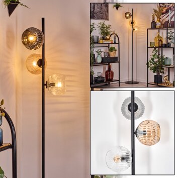 Ripoll Lampa stojąca W kolorze bursztynu, Przezroczysty, Przydymiony, 3-punktowe