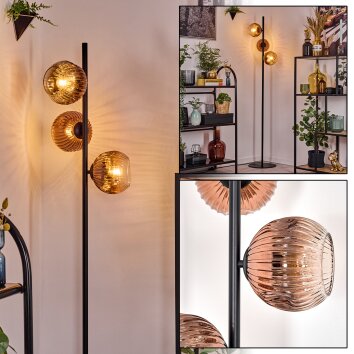 Ripoll Lampa stojąca Przezroczysty, W kolorze miedzi, 3-punktowe