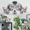 Ripoll Lampa sufitowa, Kula świetlna Chrom, Przezroczysty, Przydymiony, 7-punktowe