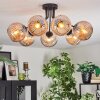 Ripoll Lampa sufitowa, Kula świetlna W kolorze bursztynu, 7-punktowe