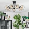 Ripoll Lampa sufitowa, Kula świetlna W kolorze bursztynu, Przezroczysty, 7-punktowe