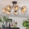 Ripoll Lampa sufitowa, Kula świetlna W kolorze bursztynu, Przezroczysty, 7-punktowe