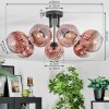 Ripoll Lampa sufitowa, Kula świetlna Przezroczysty, W kolorze miedzi, 7-punktowe