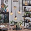 Ripoll lampa wisząca, kula świetlna, lampa wisząca kaskadowa bursztynowy, przezroczysty, 4-punktowe