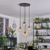 Ripoll lampa wisząca, kula świetlna, lampa wisząca kaskadowa bursztynowy, przezroczysty, 4-punktowe