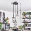 Ripoll lampa wisząca, kula świetlna, lampa wisząca kaskadowa przezroczysty, przydymiony, 3-punktowe