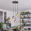 Ripoll lampa wisząca, kula świetlna, lampa wisząca kaskadowa przezroczysty, przydymiony, 3-punktowe