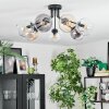 Koyoto lampa sufitowa, kula świetlna 82 cm bursztynowy, przezroczysty, przydymiony, 7-punktowe