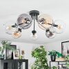 Koyoto lampa sufitowa, kula świetlna 82 cm bursztynowy, przezroczysty, przydymiony, 7-punktowe