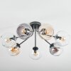 Koyoto lampa sufitowa, kula świetlna 82 cm bursztynowy, przezroczysty, przydymiony, 7-punktowe