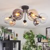 Koyoto lampa sufitowa, kula świetlna 82 cm bursztynowy, przezroczysty, przydymiony, 7-punktowe