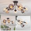 Koyoto Lampa sufitowa, Kula świetlna 82 cm W kolorze bursztynu, Przezroczysty, Przydymiony, 7-punktowe
