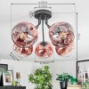 Ripoll Lampa sufitowa, Kula świetlna Przezroczysty, W kolorze miedzi, 5-punktowe