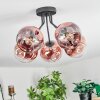 Ripoll Lampa sufitowa, Kula świetlna Przezroczysty, W kolorze miedzi, 5-punktowe