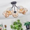 Ripoll lampa sufitowa, kula świetlna bursztynowy, 5-punktowe