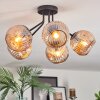 Ripoll Lampa sufitowa, Kula świetlna W kolorze bursztynu, 5-punktowe