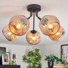 Ripoll Lampa sufitowa, Kula świetlna W kolorze bursztynu, 5-punktowe