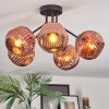 Ripoll Lampa sufitowa, Kula świetlna W kolorze miedzi, 5-punktowe