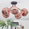 Ripoll Lampa sufitowa, Kula świetlna W kolorze miedzi, 5-punktowe